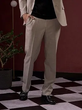 СВЕТЛЫЙ КОСТЮМ PEPLOS В КЛЕТКУ SU26136-R 