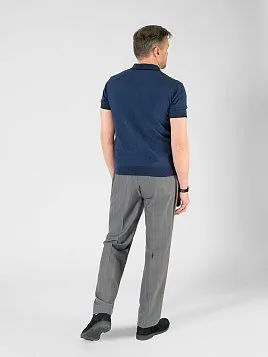 ТРИКОТАЖНАЯ РУБАШКА МУЖСКАЯ PEPLOS KN23SH012 СИНИЙ