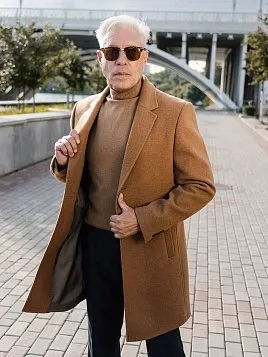 ПАЛЬТО МУЖСКОЕ PEPLOS OW2401-CT БЕЖЕВЫЙ