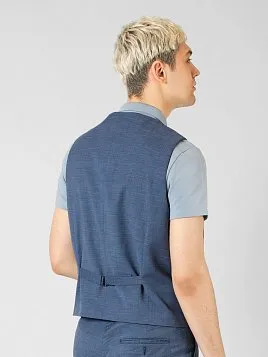 ЖИЛЕТ МУЖСКОЙ PEPLOS V22043 СИНИЙ ОТ КОСТЮМА