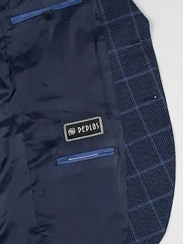 КОСТЮМ МУЖСКОЙ PEPLOS SU23012-SL СИНИЙ (ЖИЛЕТ ОТДЕЛЬНО)