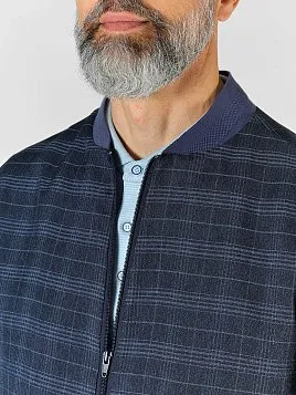 ПИДЖАК-БОМБЕР МУЖСКОЙ PEPLOS JA23013-В ТЕМНО-СИНИЙ