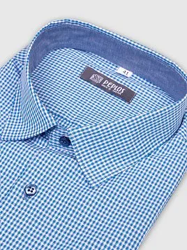 СОРОЧКА МУЖСКАЯ PEPLOS SH19242-K-R БИРЮЗОВЫЙ