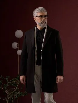 ЧЕРНОЕ ПАЛЬТО ИЗ ШЕРСТИ OW26211-CT