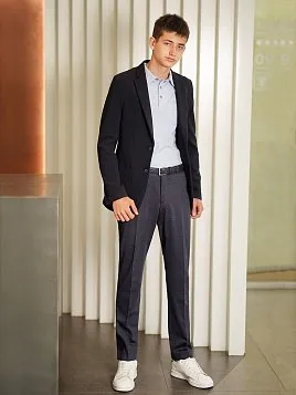 БРЮКИ ПОДРОСТКОВЫЕ PEPLOS TR23T105-200 ТЕМНО-СИНИЙ (Трикотажные)