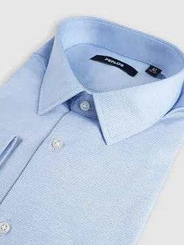 СОРОЧКА МУЖСКАЯ PEPLOS SH25068-R ГОЛУБОЙ