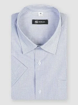 СОРОЧКА МУЖСКАЯ PEPLOS SH22097-К-С СЕРЫЙ