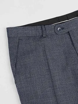 КОСТЮМ МУЖСКОЙ PEPLOS SU23003-SL СИНИЙ (ЖИЛЕТ ОТДЕЛЬНО)