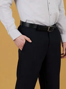 БРЮКИ С ПОЯСОМ НА РЕЗИНКЕ TR26158-298-63 ТЕМНО-СИНИЕ