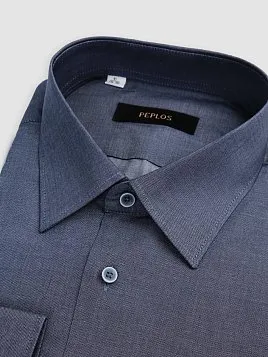 СОРОЧКА МУЖСКАЯ PEPLOS SH26141-R ТЕМНО-СИНИЙ