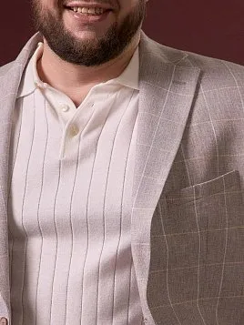 БЕЛАЯ ТРИКОТАЖНАЯ РУБАШКА KN26SH051-LR