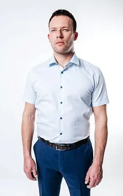 СОРОЧКА МУЖСКАЯ PEPLOS SH19004-K-SL БЕЛЫЙ