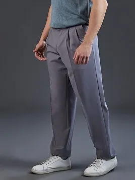 ЛЕТНИЕ БРЮКИ С ЗАЩИПАМИ TR26157-230 СВЕТЛО-СЕРЫЕ