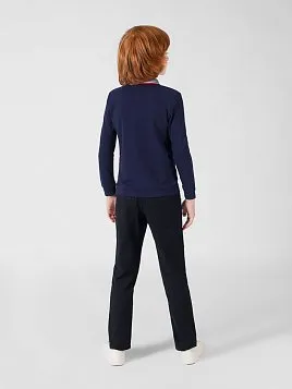 РУБАШКА-ПОЛО ПОДРОСТКОВАЯ С ДЛИННЫМ РУКАВОМ PEPLOS TS20T15-P ТЕМНО-СИНИЙ