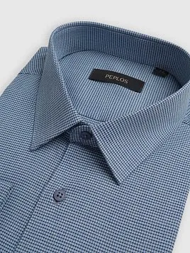 МУЖСКАЯ СОРОЧКА SH26137-R СИНЯЯ