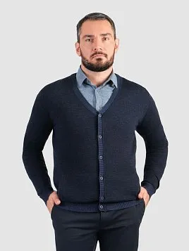 КАРДИГАН МУЖСКОЙ PEPLOS KN25C013 ТЕМНО-СИНИЙ