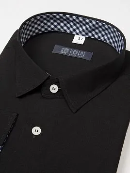 СОРОЧКА ПОДРОСТКОВАЯ PEPLOS SH19T151-SL ЧЕРНЫЙ