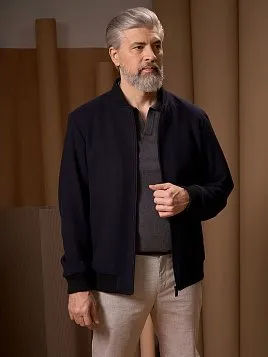 ТЕМНО-СИНЯЯ КУРТКА-БОМБЕР OW26302-JА