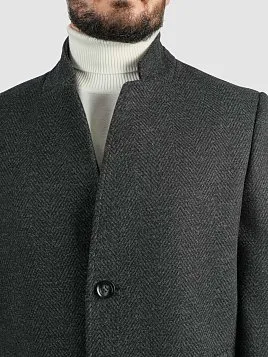 ПАЛЬТО МУЖСКОЕ PEPLOS OW2505-CT ТЕМНО-СЕРЫЙ