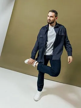 РУБАШКА МУЖСКАЯ PEPLOS JA24125-O СИНИЙ