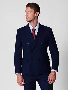 ПИДЖАК ДВУБОРТНЫЙ МУЖСКОЙ PEPLOS JA20032-SL ТЕМНО-СИНИЙ