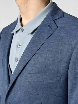 КОСТЮМ МУЖСКОЙ PEPLOS SU22043-SL ГОЛУБОЙ (ЖИЛЕТ ОТДЕЛЬНО)