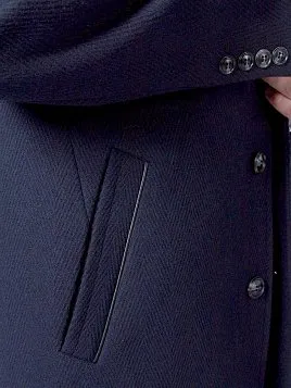 ПАЛЬТО МУЖСКОЕ PEPLOS OW2109-CT СИНИЙ