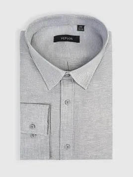 СОРОЧКА МУЖСКАЯ PEPLOS SH25089-C СЕРЫЙ