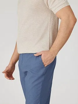 БРЮКИ С ЭЛАСТИЧНЫМ ПОЯСОМ P2614-R СИНИЕ