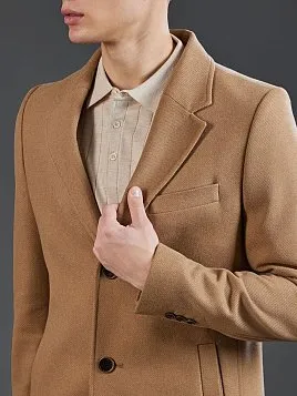 ПАЛЬТО ИЗ ШЕРСТИ В ОТТЕНКЕ КЭМЕЛ OW26213-CT