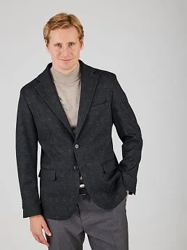 ЧЁРНЫЙ ПИДЖАК ИЗ ЭЛАСТИЧНОЙ ТКАНИ  JA26106-R