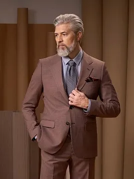 КОРИЧНЕВЫЙ КОСТЮМ PEPLOS SU26140-R