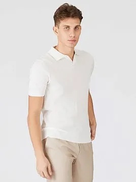 ТРИКОТАЖНАЯ РУБАШКА PEPLOS KN26SH035 БЕЛАЯ