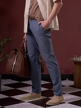 БРЮКИ С ЭЛАСТИЧНЫМ ПОЯСОМ P2614-R СИНИЕ