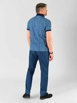 РУБАШКА-ПОЛО МУЖСКАЯ PEPLOS TS23020-Р ТЕМНО-СИНИЙ