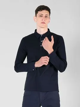 РУБАШКА-ПОЛО ПОДРОСТКОВАЯ С ДЛИННЫМ РУКАВОМ MAJESTIC LEGATE TS23T13-P ТЕМНО-СИНИЙ