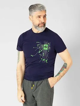 ФУТБОЛКА МУЖСКАЯ PEPLOS TS22102-R ТЕМНО-СИНИЙ