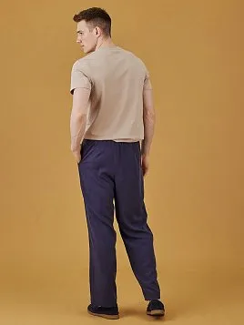 ЛЕТНИЕ БРЮКИ ИЗ ТЕНСЕЛА TR26162-236 ТЕМНО-СИНИЕ