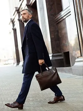 ПАЛЬТО МУЖСКОЕ PEPLOS OW2110-CT СИНИЙ