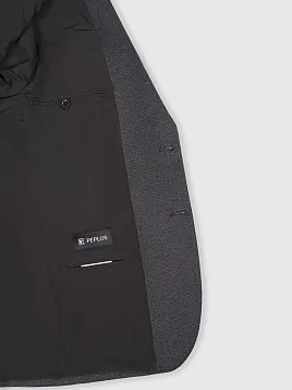 СЕРЫЙ МУЖСКОЙ КОСТЮМ ИЗ ЭЛАСТИЧНОЙ ТКАНИ SU26122-R