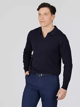 ТРИКОТАЖНАЯ РУБАШКА KN26SH056 ТЕМНО-СИНЯЯ