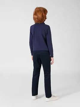 РУБАШКА-ПОЛО ДЛЯ МАЛЬЧИКА С ДЛИННЫМ РУКАВОМ PEPLOS TS22B15-P ТЕМНО-СИНИЙ