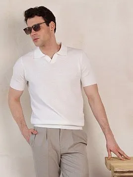 ДЖЕМПЕР МУЖСКОЙ ПОЛО PEPLOS KN25SH058 БЕЛЫЙ