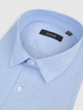 СОРОЧКА МУЖСКАЯ PEPLOS SH25054-K-R ГОЛУБОЙ