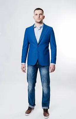 ПИДЖАК МУЖСКОЙ CLAUDIO VERDI CJ1803 ГОЛУБОЙ