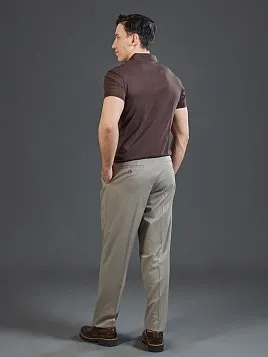 ЛЕТНИЕ БРЮКИ С ЗАЩИПАМИ TR26154-230 БЕЖЕВЫЕ