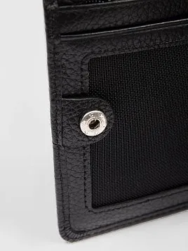 ПОРТМОНЕ ЧЕРНЫЙ НАТУРАЛЬНАЯ КОЖА