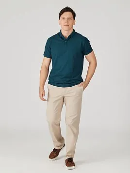 РУБАШКА-ПОЛО ИЗ ТКАНИ ПИКЕ TSP26005-LR ЗЕЛЕНАЯ