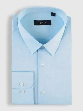 СОРОЧКА МУЖСКАЯ PEPLOS SH25243-SL ГОЛУБОЙ