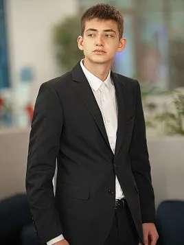 КОСТЮМ ПОДРОСТКОВЫЙ PEPLOS SU23T014-SL ЧЁРНЫЙ